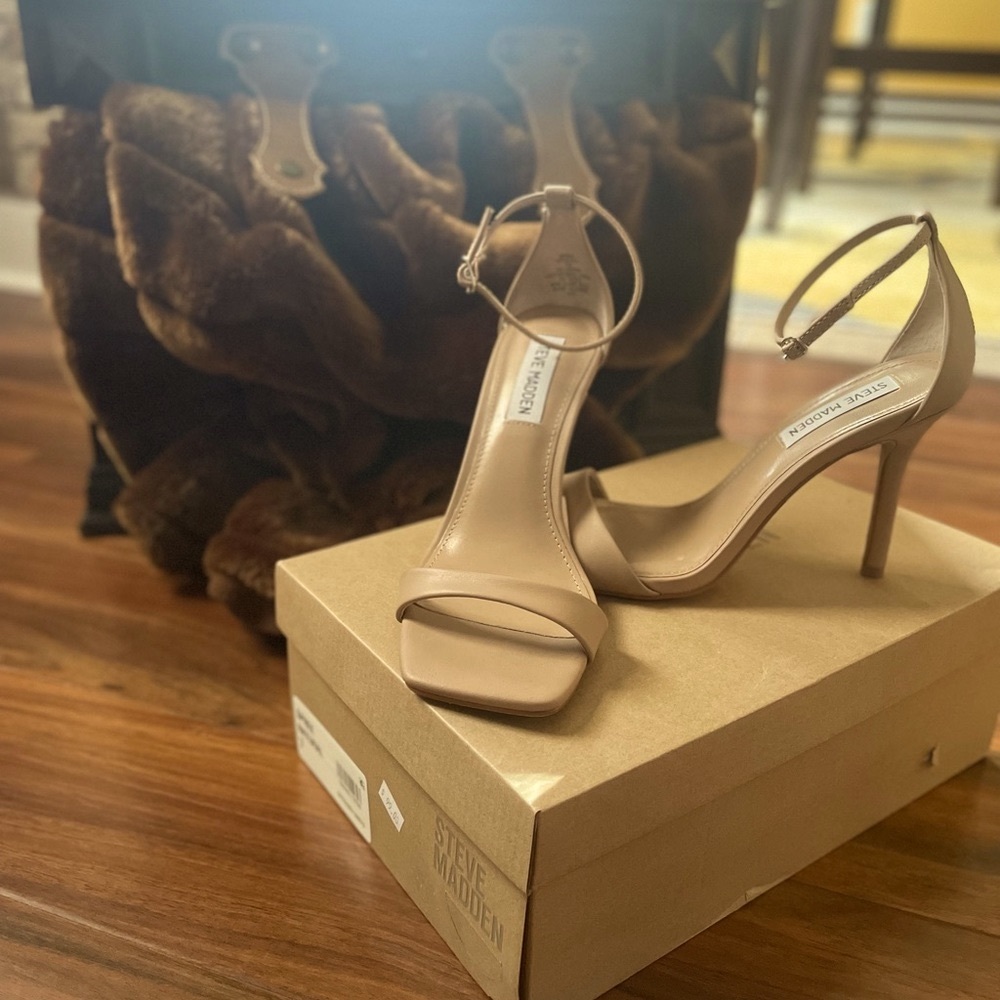Steve Madden Ankle Strap Stilettos.